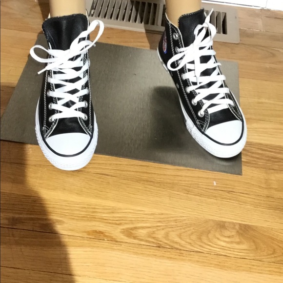 Brand New, Leather Converse High Top Sneakers 👟 - Picture 3 of 6